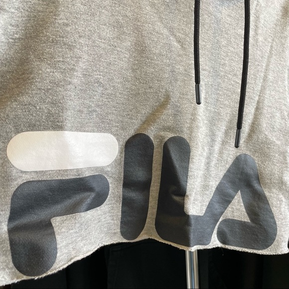 FILA Grey Cropped Hoodie - Picture 2 of 5